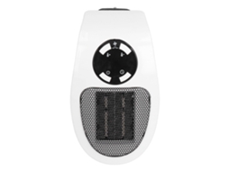 Aquecedor Elétrico Mini 500w de Parede Preto e Branco | S/MARCA