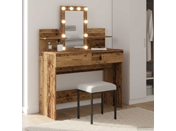Vidaxl Mesa De Vestir Madeira Antiga 100 X 40 X 130 Cm