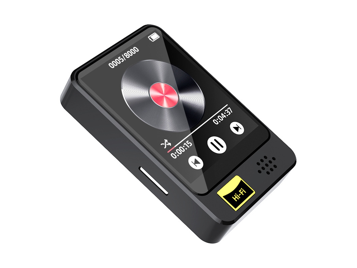 Reprodutor De Mp3 Com Bluetooth 5.0, Qualidade De Áudio Hifi Sem Perdas, Tela De 1,77 Polegadas (16 Gb) Panoona