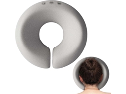 Massageador Facial com Apoio de Cabeça para Cama, Almofada de Massagem Facial, Suporte para Pescoço e Rosto Cinza BRILVIBERA