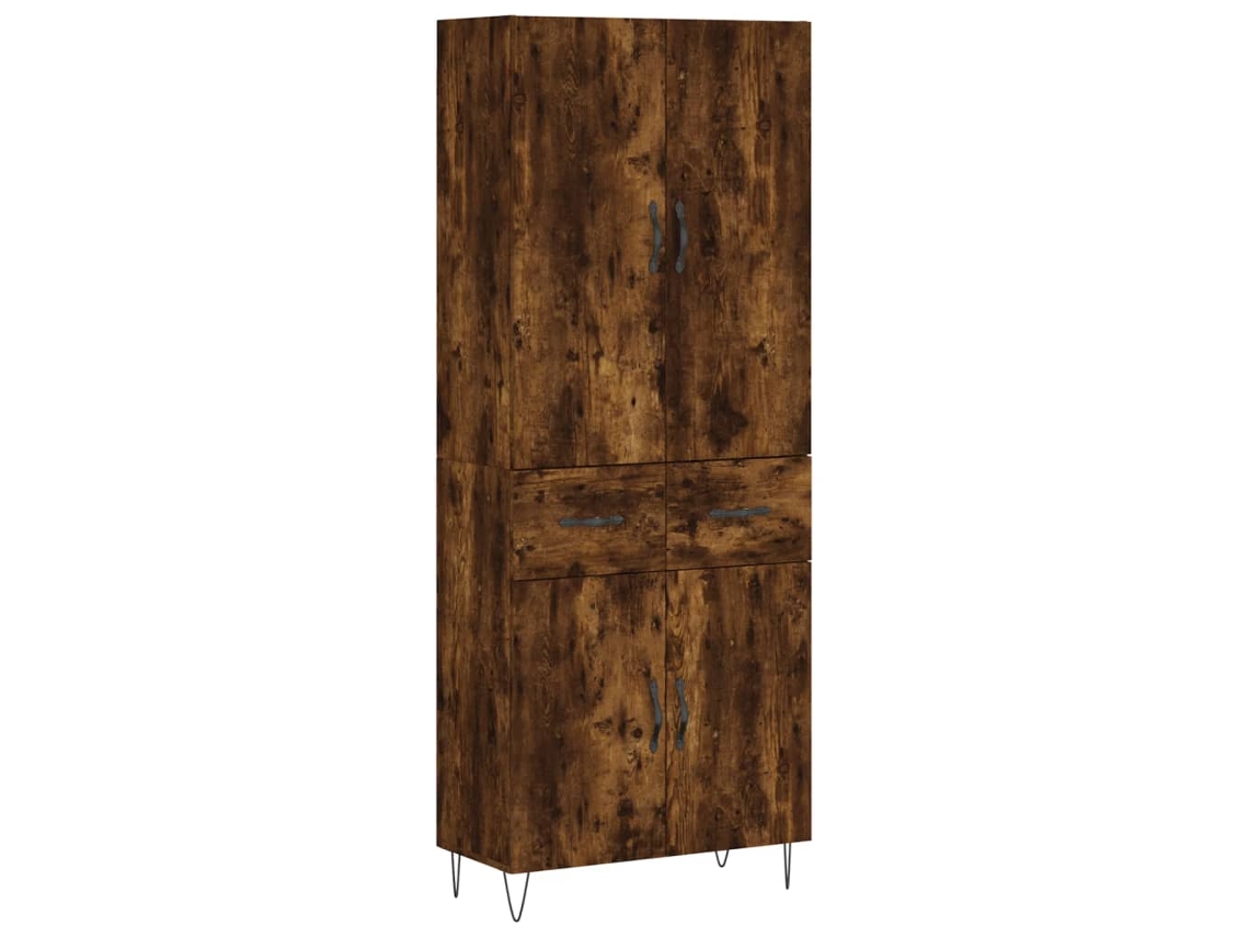 EXCLUSIVO DA MAISON: Guarda-roupa alto em madeira de carvalho defumado (69,5 x 34 x 180 cm)