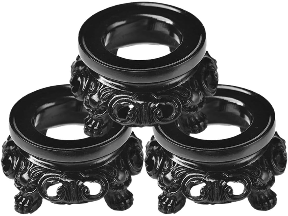 Suportes De Exibição Para Bolas Quartzo E Esferas Cristal, Conjunto De 3 Peças Com Base Oca Resina Para Decoração