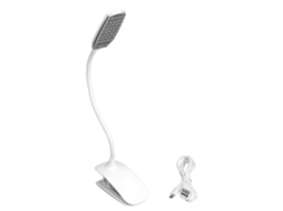 Lâmpada de Mesa LED Clip Plegável 28 LEDs Proteção Ocular USB Recarregável | S/MARCA