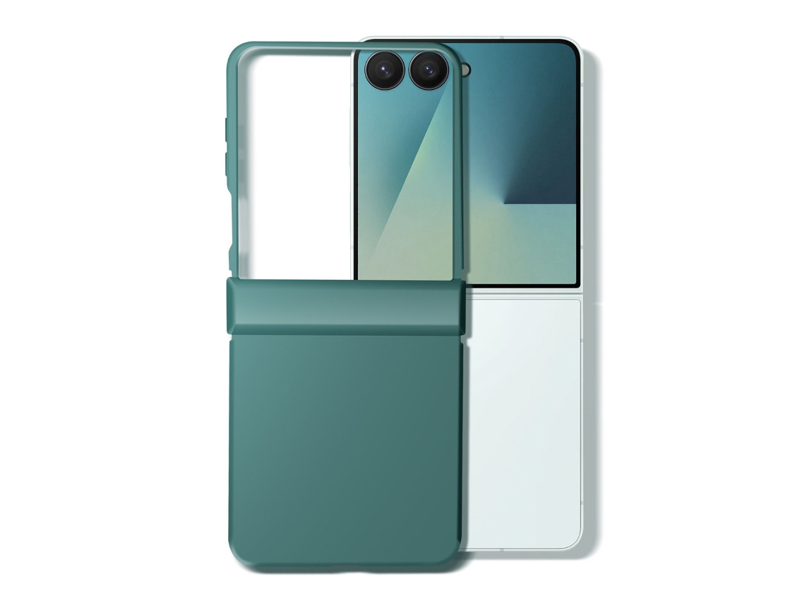 Avizar Capa Soft-touch Para Galaxy Z Flip 7 Com Dobradiça Reforçada Verde