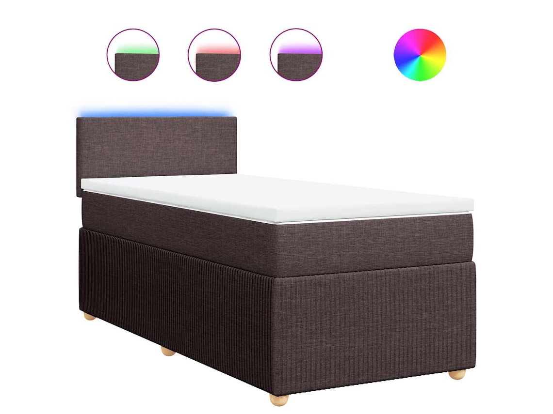 Box Spring Bed, Box Spring Beds Vidaxl Marrom Tecido (90 X 190 Cm)