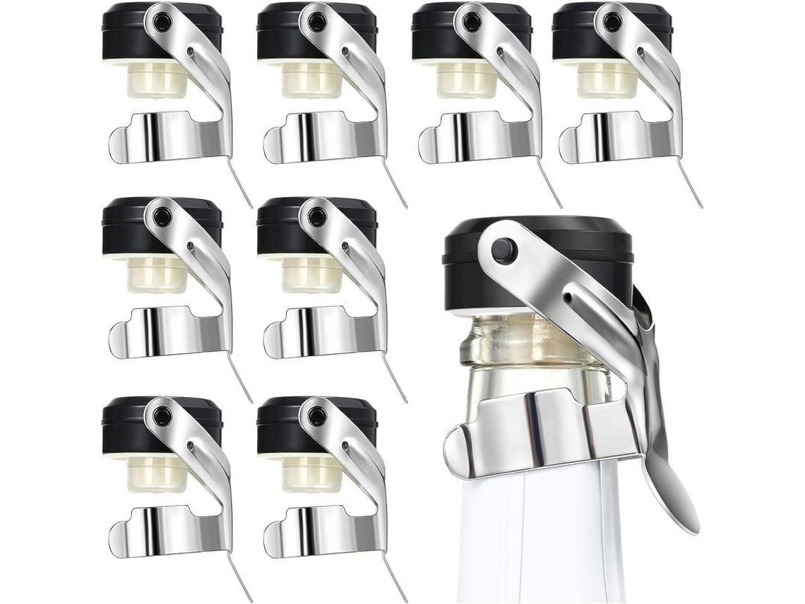 Tampas de Champanhe de Aço Inoxidável 8 Peças S/MARCA