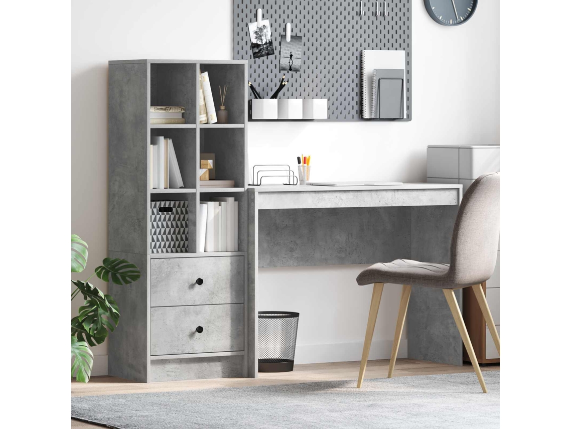 Vidaxl Mesa Cinzento 145,5 X 40 X 127 Cm 2 Unid.