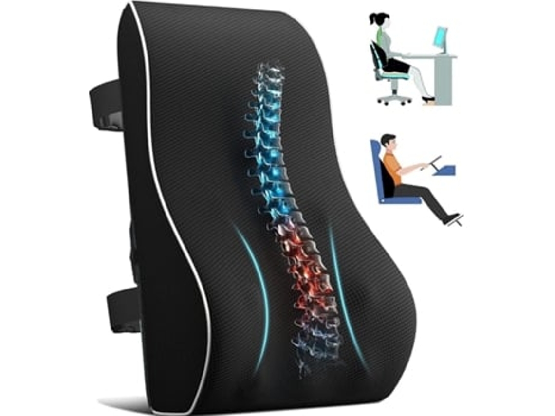 Almofada De Apoio Lombar, Alivia A Dor Lombar Com Suporte Ortopédico Ergonômico Para As Costas*