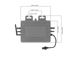Kit Inversor Micro Solar Grid Tie Com Mppt Automático, Wifi E Ip65