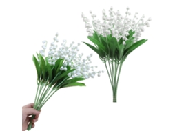 Laxiscreed Flores Artificiais De Lírios De Maio Brancos Para Decoração De Casa E Eventos
