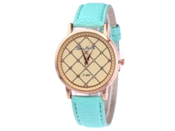 Reloj De Cuarzo Con Correa De Cuero Pu Unisex Estilo Casual Dial Personalizado (menta)