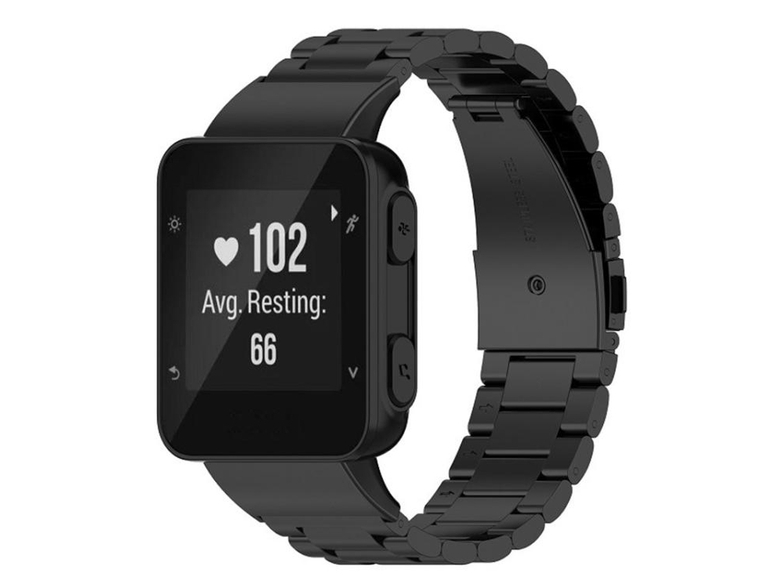 Bracelete para Garmin XIAOMOYU Forerunner 35 / 30 Liga de Titânio Fivela Plana Três Esferas Preta