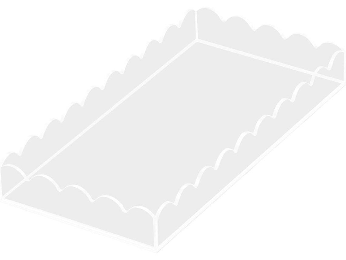 Bandeja De Armazenamento Minimalista Em Acrílico Com Padrão Ondulado Para Um Banheiro Higiênico.