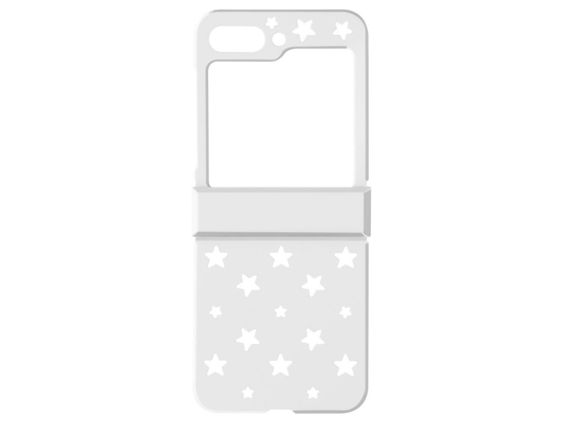 Capa Para Samsung Galaxy Z Flip 5 Ushion Acrílico Rígida Branco