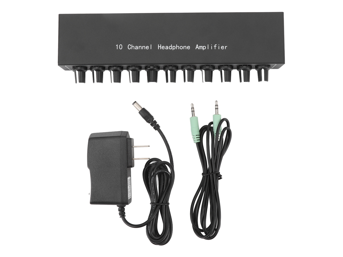 Aetheria amplificador de Fones de Ouvido 10 Canais Portátil com Equalizador e Divisor Estéreo Dc 12v Plug Us