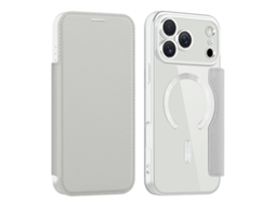 Capa Carteira Para Iphone 17 Pro Com Proteção Magsafe Rfid - Cinza