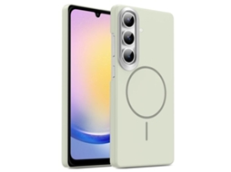 Capa Para Samsung Galaxy A25 5g Fina Circular Magsafe À Prova De Choque Dourada Em Policarbonato Cinza Titânio