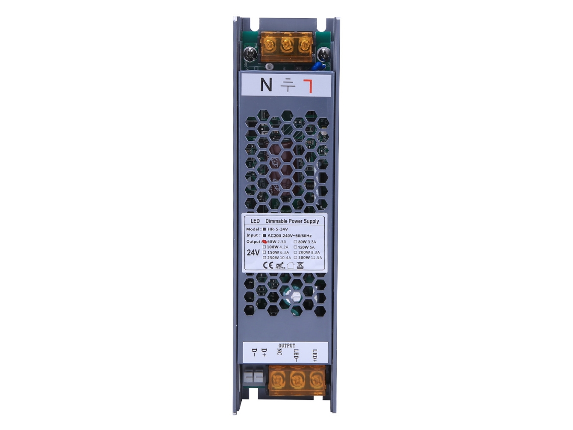 Fonte de Alimentação Regulável 60W 24V/2.5A com Controle SCR, Carcaça de Alumínio