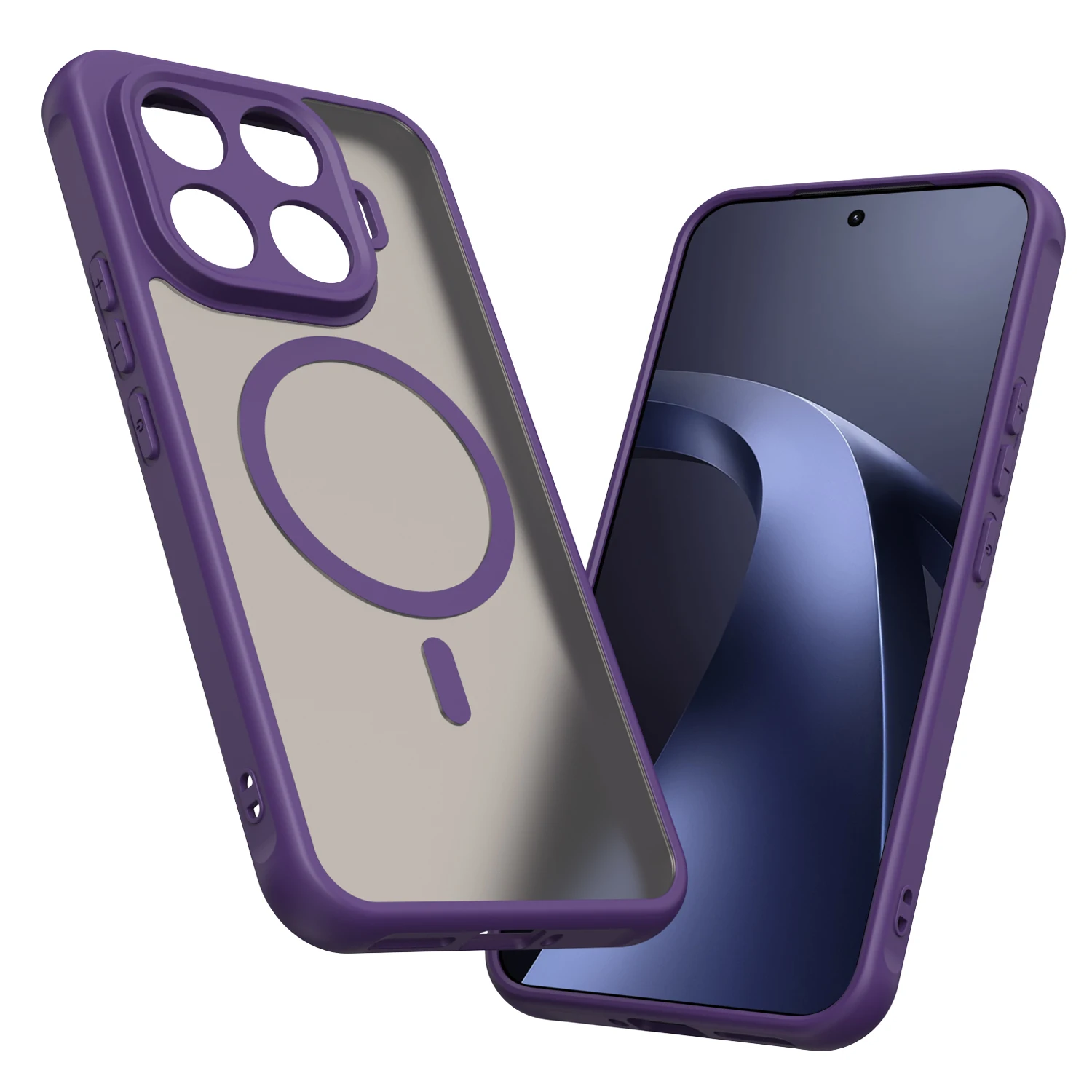 (roxo, Xiaomi 17t) Capa Fosca Para Celular, Compatível Com Carregamento Sem Fio Magsafe, Material Tpupc, Capa Traseira Resistente A Impactos.