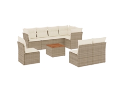 Garden Sofa Set, Garden Sofa Sets Vidaxl Bege Rattan / Vime (n/a)