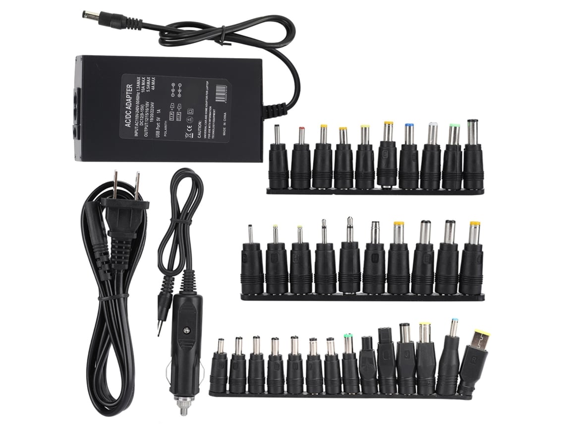 Adaptador De Energia (carregador Universal Para Notebook Para Uso Em Casa/veículo)