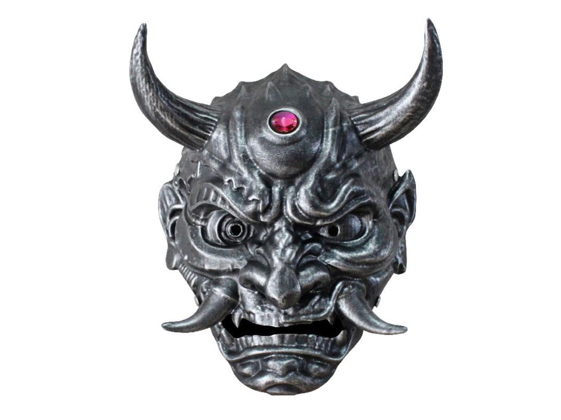 Máscara de demônio japonesa Prajna Hanya para carnaval, Halloween, cosplay e budismo japonês.