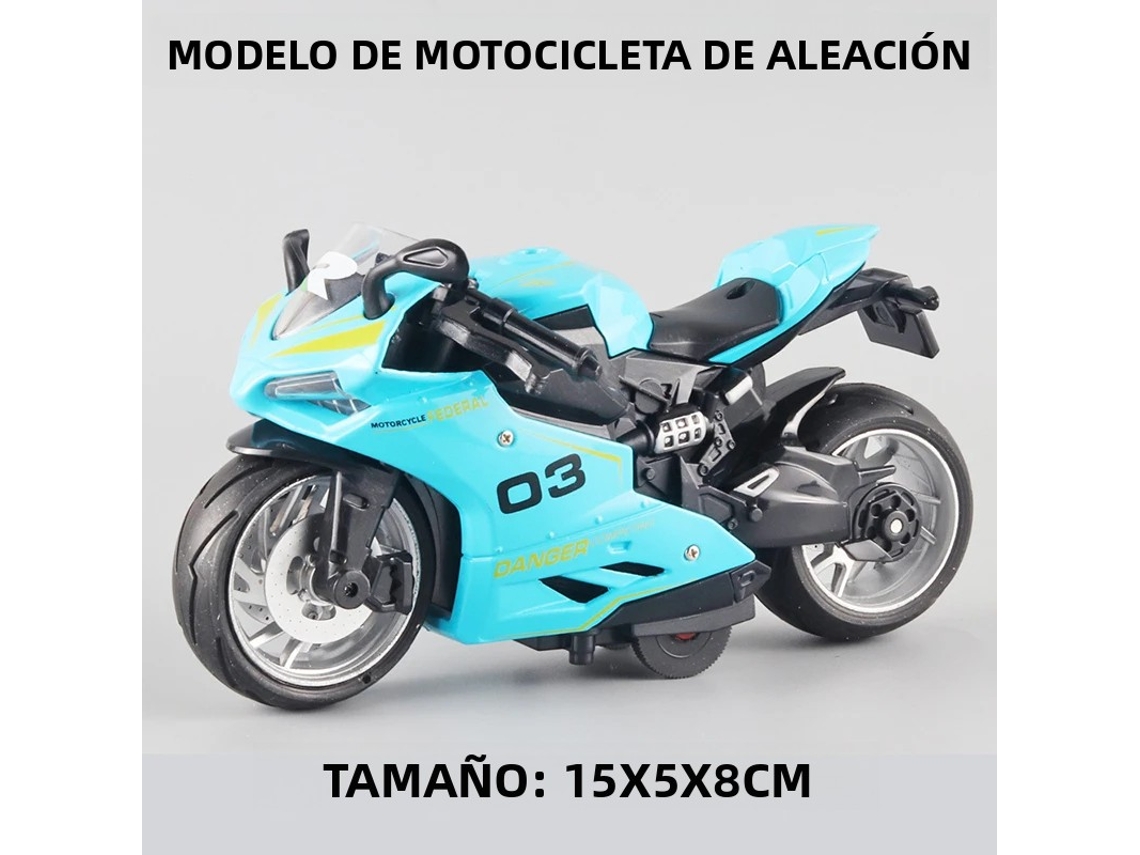 Miniatura de Motocicleta em Liga Metálica, Brinquedo de Simulação de Corrida Off road, Presente. MDUG