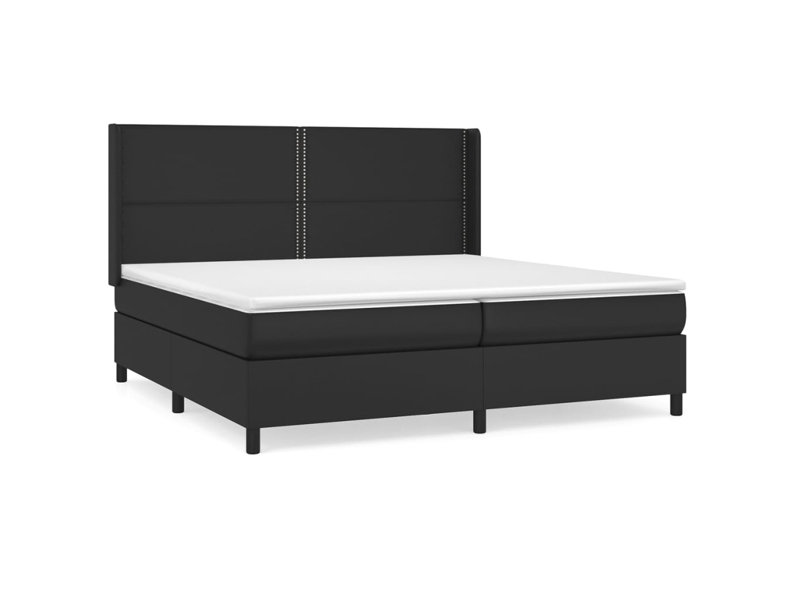 Box Spring Bed, Box Spring Beds Vidaxl Preto Couro Artificial (200 X 200 Cm)