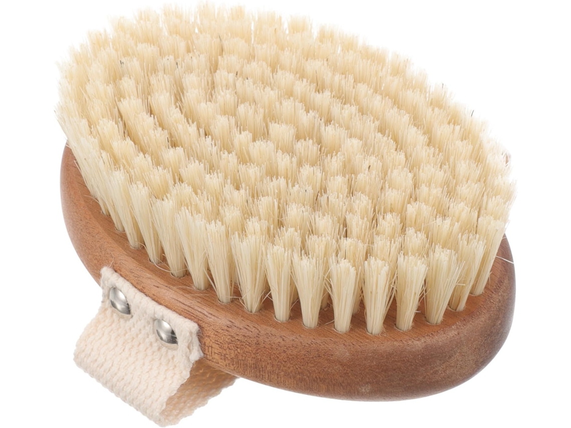 Escova De Banho Oval Healeved Em Madeira Acácia Com Cerdas Naturais Javali, Escova Esfoliante Corporal Para Limpeza