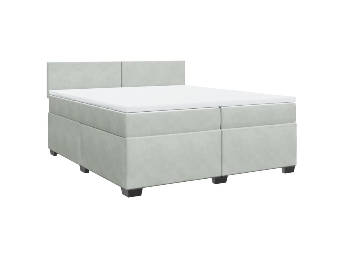 Box Spring Bed, Box Spring Beds Vidaxl Cinzeto Veludo (200 X 200 Cm)