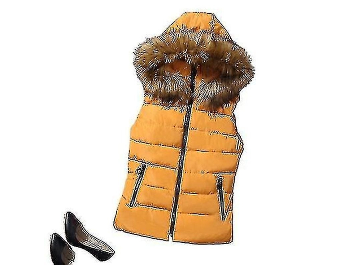 2026 chaleco Acolchado para Mulher com Capuz Removível Casaco Casual Quente Inverno Waistcoat Poliéster