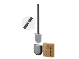 Escova Sanitária de Silicone Macio para Fixação na Parede, Limpeza Completa de Frestas e Cantos, Cabo Removível, de Que Economiza Espaço AQUAFORGE
