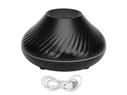Difusor De Aromas Flame Air 130ml Usb Com Base Antideslizante E Desligamento Automático Para Lar, Escritório, Café - Preto