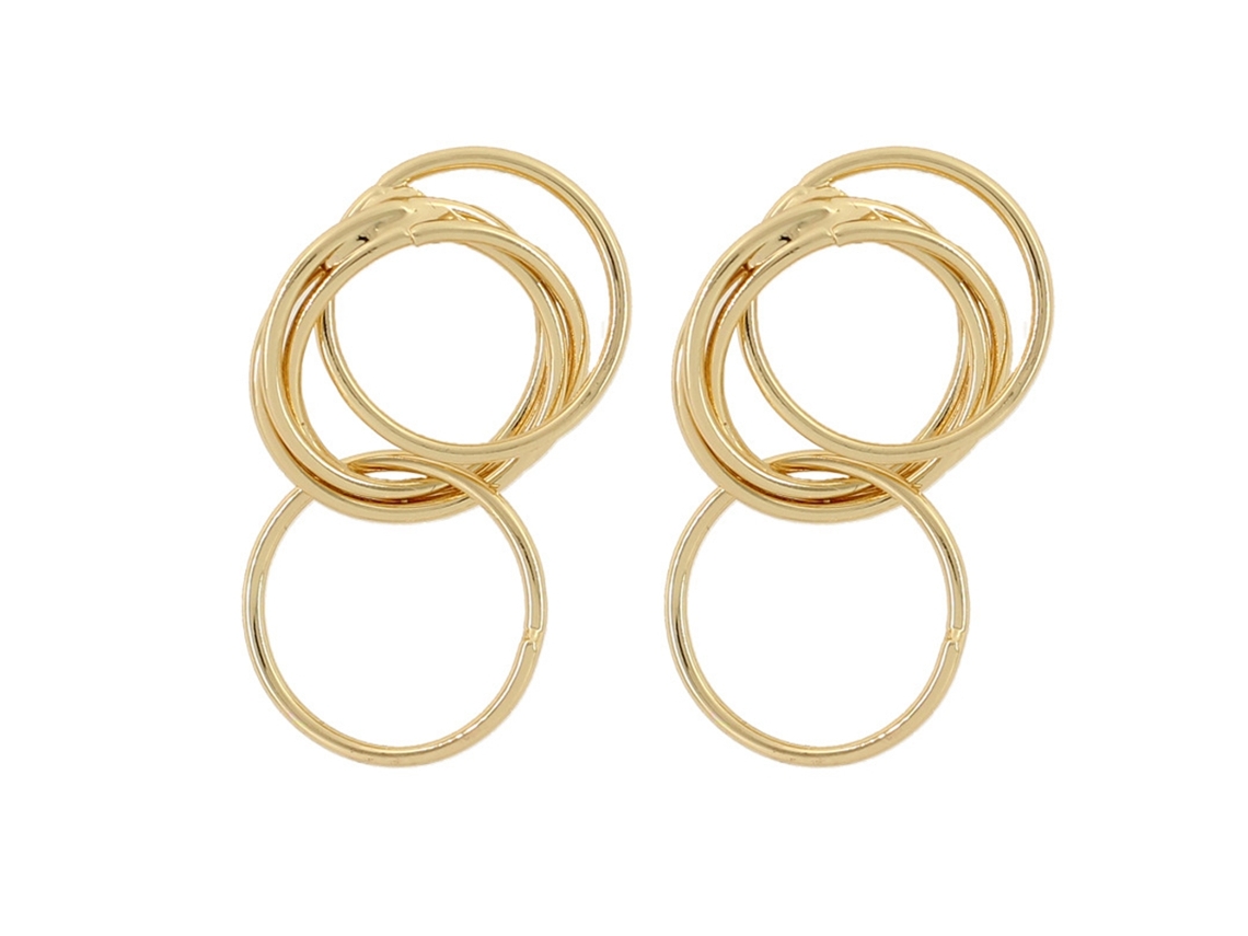 Brincos Femininos Moda Multicamadas Estilo Circular