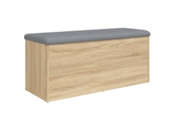 Conjunto 1 Banco De Armazenamento Vidaxl Marrom Derivados De Madeira (102 X 42 X 45 Cm)