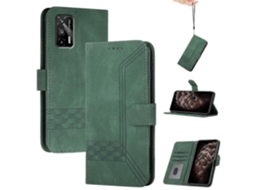 Capa De Celular De Couro Com Flip Cubic Skin Feel