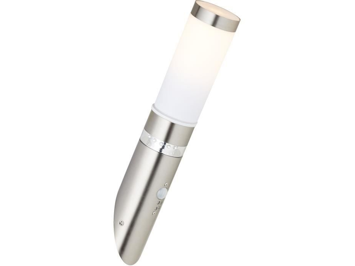 Aplique Exterior Com Detector Bole - Brilliant - Led - Cinza - Ip44