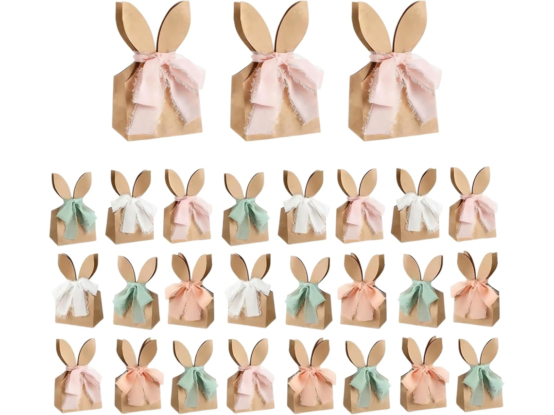 Sacolas De Presente Com Coelhinho Da Páscoa, Novas Sacolas De Presente Com Borboletas