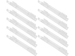 Conjunto de 10 argolas de plástico para pastas soltas tamanho carta, grande capacidade para documentos e livros.