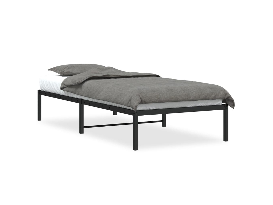 Bed Frame, Bed Frames Vidaxl Preto Aço (90 X 200 Cm)