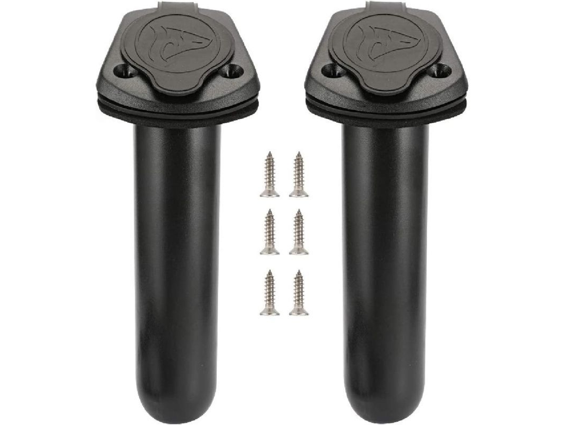 2 unidades suporte de vara de pesca plástico recessado para kayak com tampas, acessório de pesca