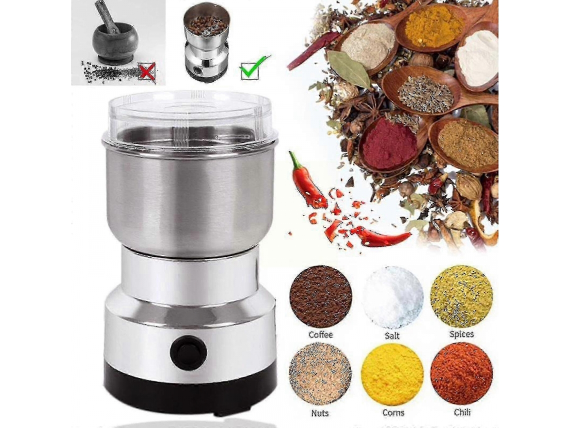 Moedor De Café Elétrico 150w, 220v, Para Grãos De Café, Especiarias E Nozes, Ideal Para Cozinha, Casa, Escritório E Viagens