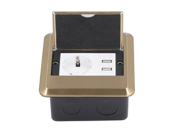 Laxiscreed Caixa De Ligação De Mesa Com 2 Tomadas E 2 Portas Usb Para Escritório