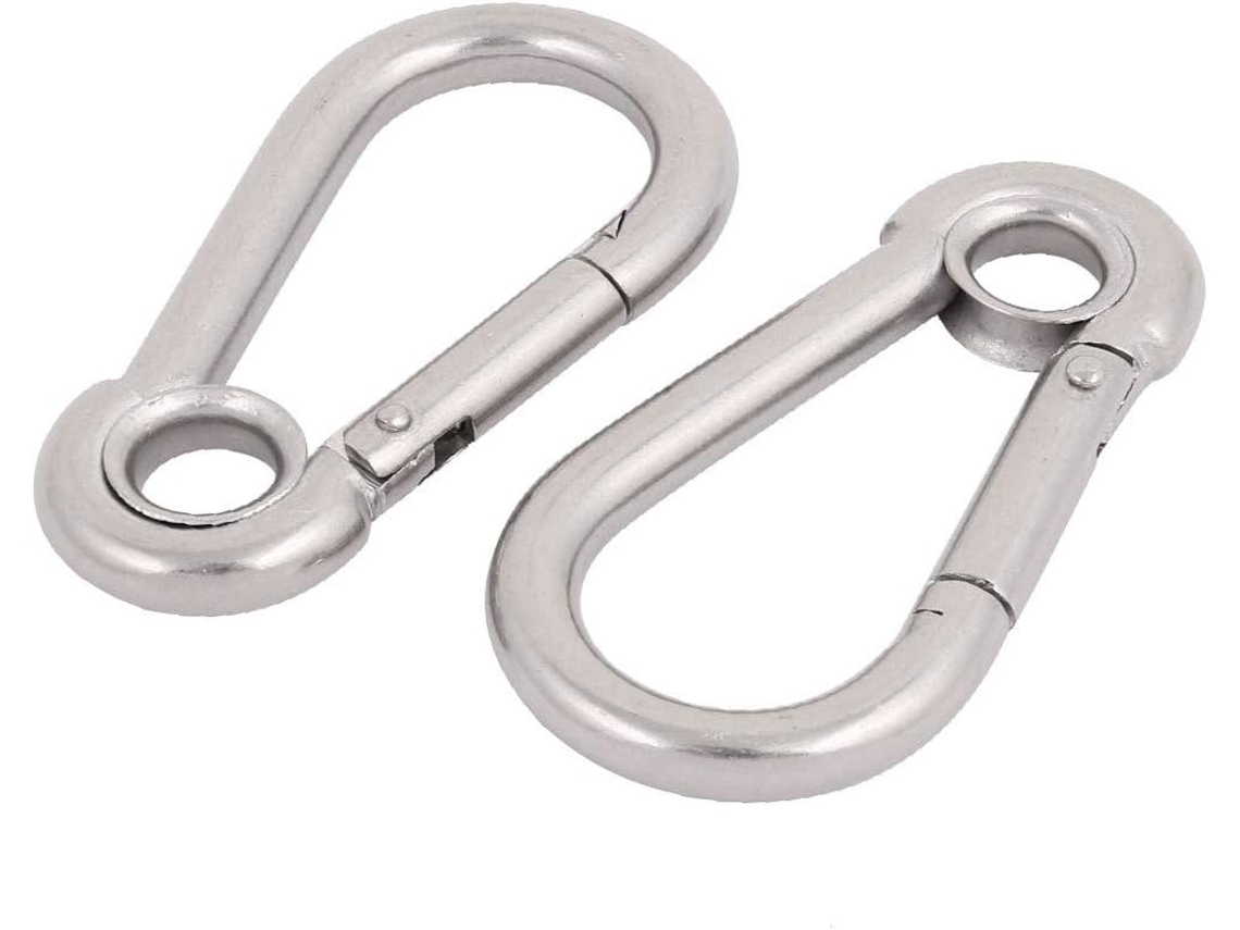 Novo Mosquetão De Aço Inoxidável 304 Com 8 Mm Espessura, Confiável E