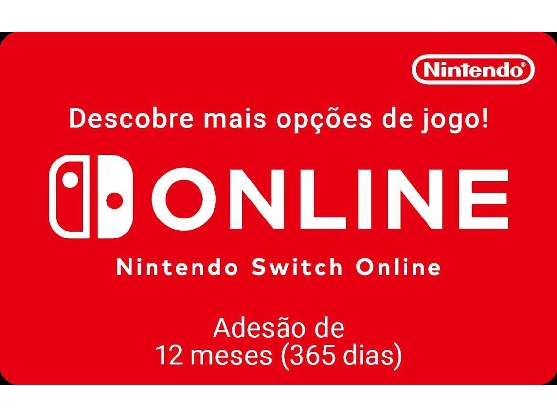 Cartão Nintendo Switch Online (Adesão 12 Meses - Formato Digital)