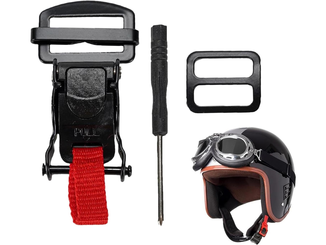 Kit Fivela de liberação rápida para capacetes de motocicleta, peças de reposição para capacetes.