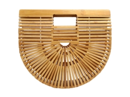 Bolsa de Bambu Vintage Tecelada para Praia e Verão
