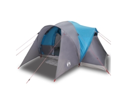 vidaXL Tenda familiar em cúpula para 6 pessoas impermeável azul