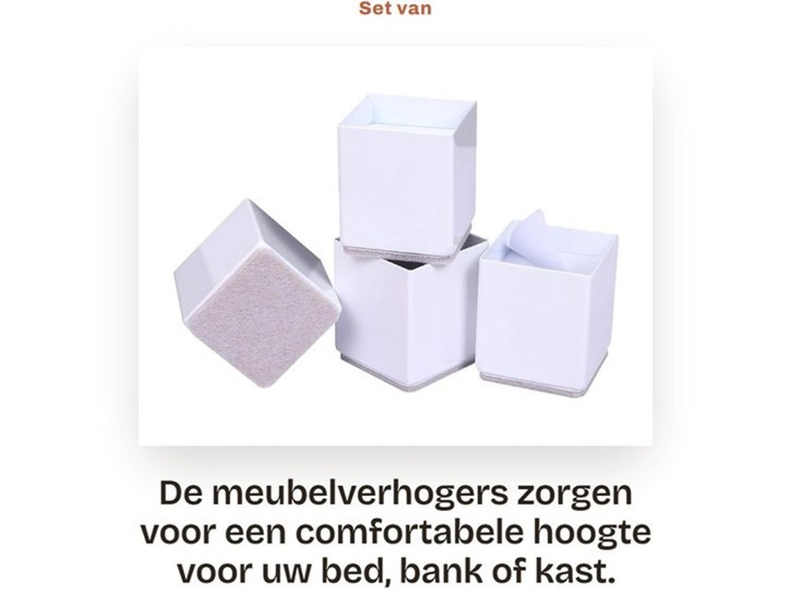 Meubelverhogers 5 Cm - Meubelverhogers 6 Cm - Stoelpootbeschermers - Meubelglijders - Pode Suportar 20 Lbs - Meubelsteunen