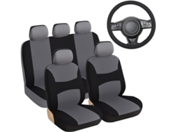 Conjunto De 9 Peças De Capas Para Bancos De Carro Com Capa Para Volante, Para Proteção E Fácil Instalação.